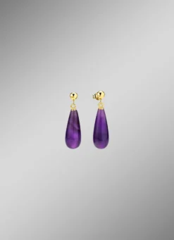 Ohrstecker aus Gold mit Amethyst