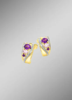 Ohrstecker mit Amethyst und Zirkonia