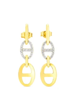 Ohrstecker mit Brillanten in Bicolor