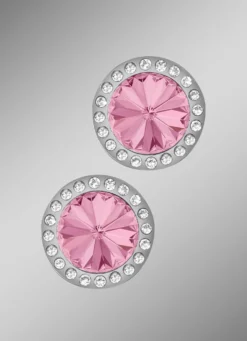 Ohrstecker mit Swarovski®-Kristallen in Pink