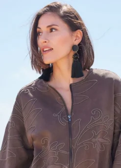 Ohrstecker mit Textil-Quaste