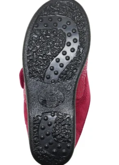 Pantoffel aus Elastik und Veloursmaterial