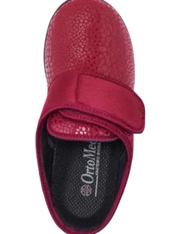 Pantoffel aus Elastik und Veloursmaterial