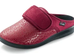 Pantoffel aus Elastik und Veloursmaterial