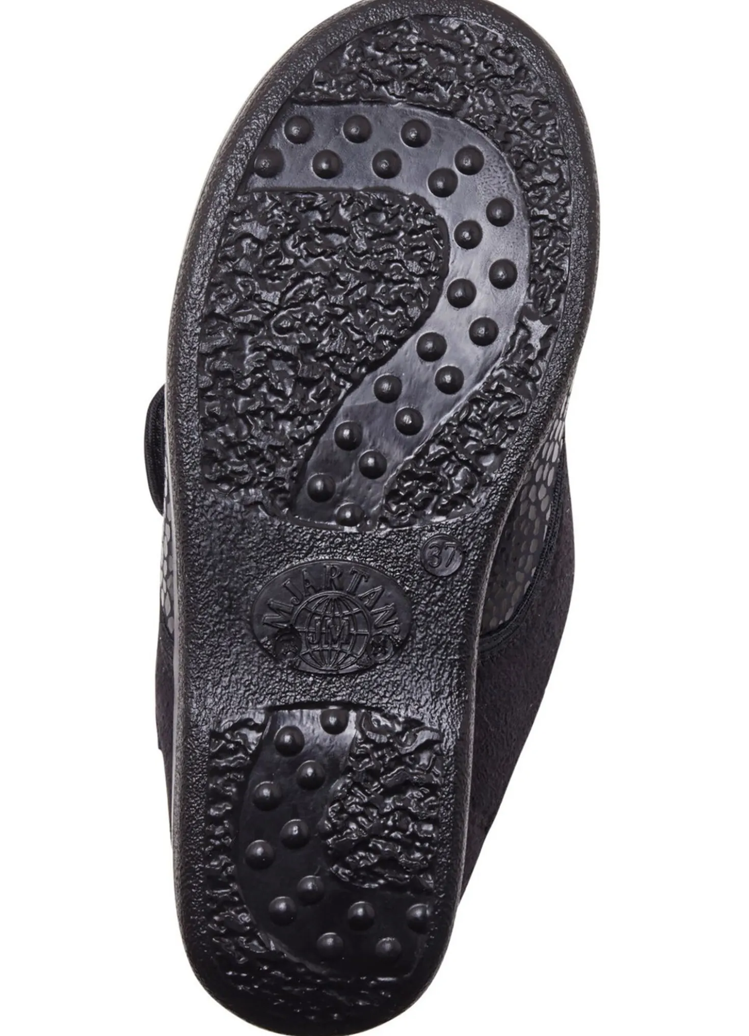 Pantoffel aus Elastik und Veloursmaterial