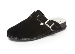 Pantoffel aus weichem Veloursleder