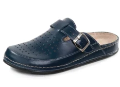 Pantolette aus Nappaleder mit luftiger Perforation