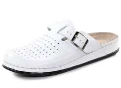 Pantolette aus Nappaleder mit luftiger Perforation