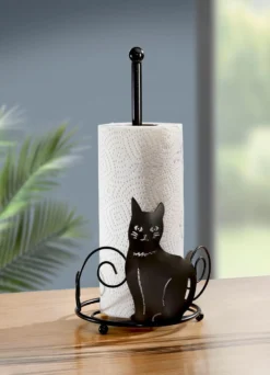 Papierrollenhalter Katze aus Metall