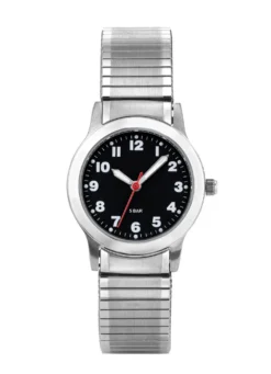 Para-Quartz-Damenuhr mit Edelstahlzugband