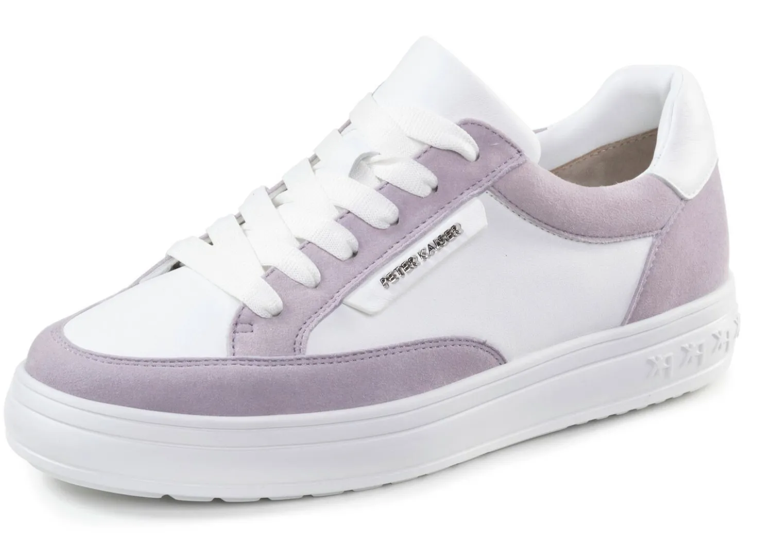 Peter Kaiser Schnür-Sneaker aus Nappa- und Veloursleder