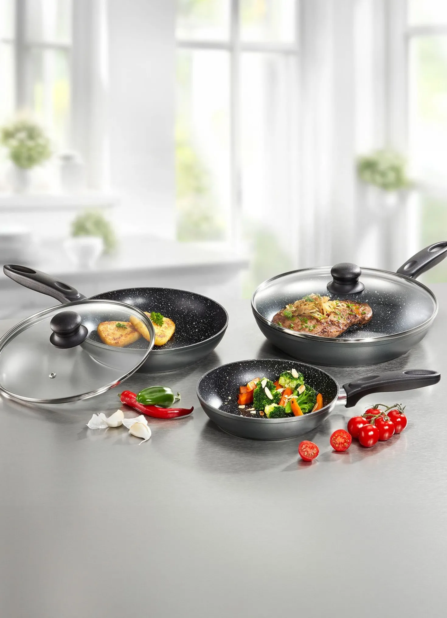 Pfannen-Set, 5-teilig, mit Antihaftbeschichtung