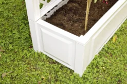 Pflanzkasten mit Spalier aus robustem Kunststoff
