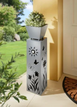 Pflanzsäule mit abnehmbarer Schale
