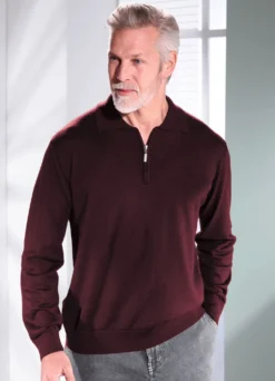 Polopullover mit kurzem Reißverschluss