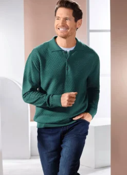 Polopullover mit kurzer Knopfleiste
