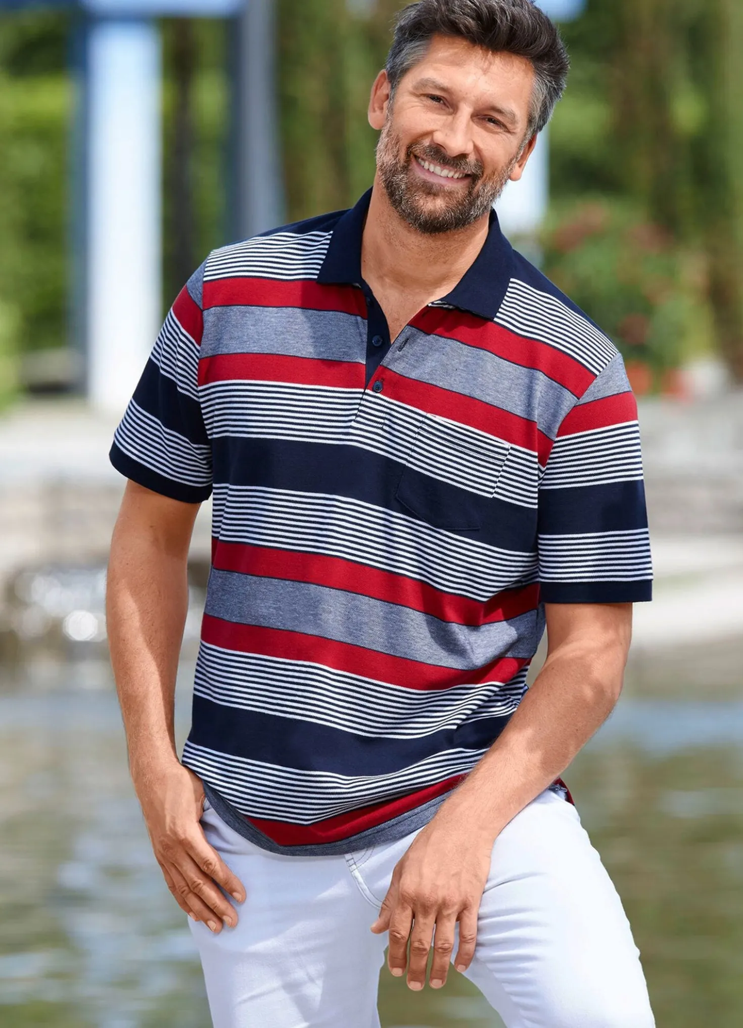 Poloshirt mit Brusttasche