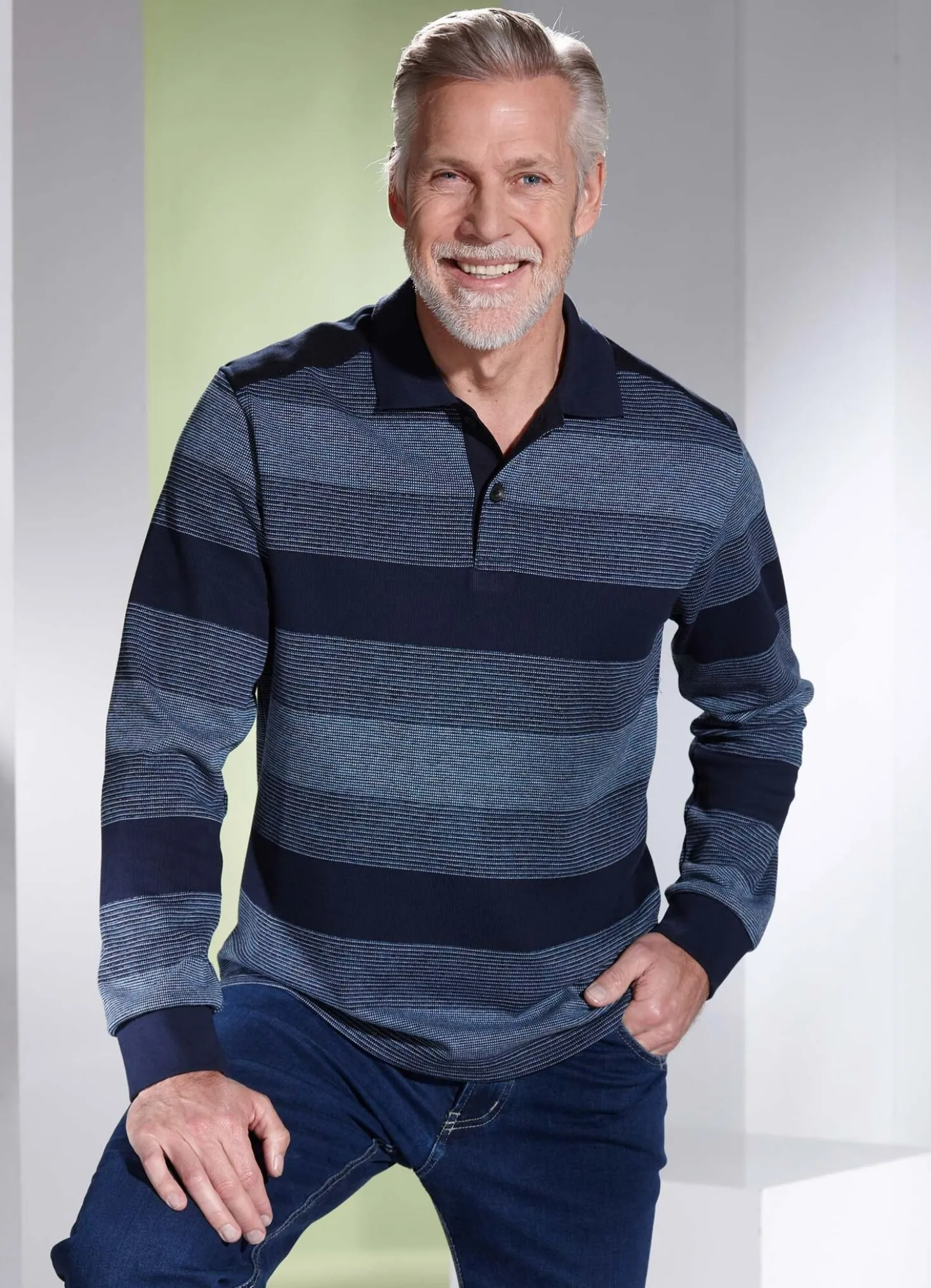 Poloshirt mit Knopfleiste