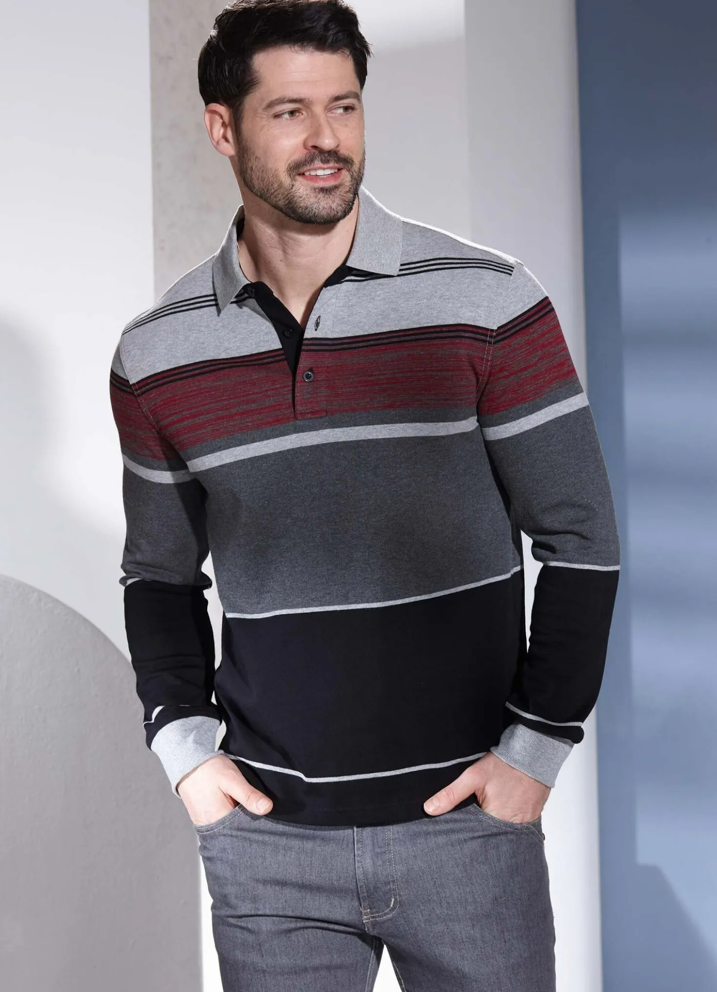 Poloshirt mit Knopfleiste