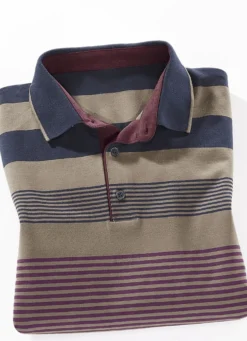 Poloshirt mit Kontrast-Streifen