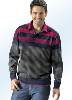 Poloshirt mit Kontrast-Streifen