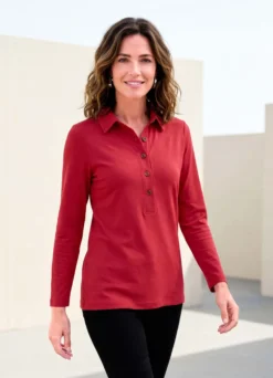 Poloshirt mit Langarm