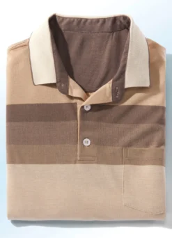 Poloshirt mit Strickkragen