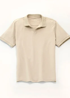 Poloshirt mit Strickkragen