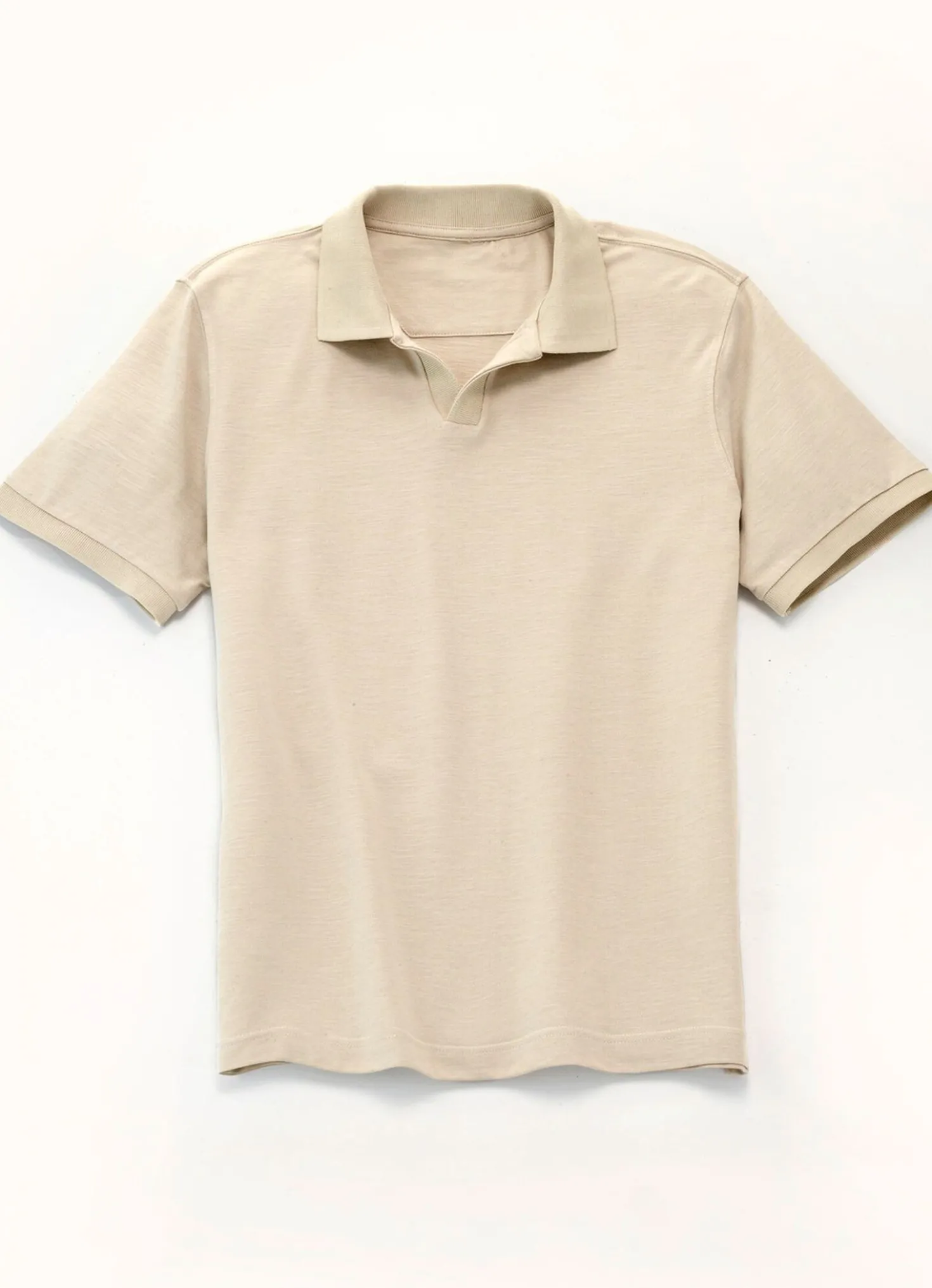 Poloshirt mit Strickkragen