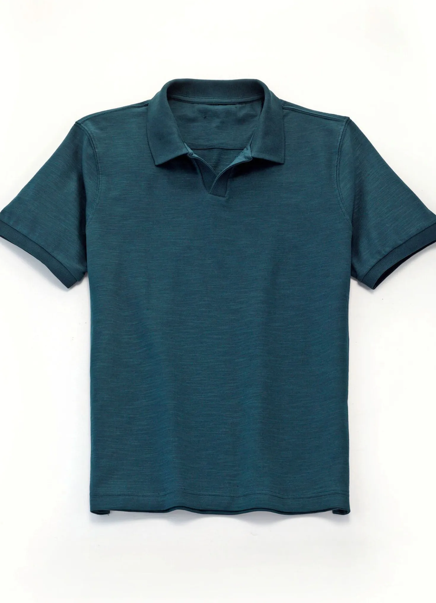 Poloshirt mit Strickkragen