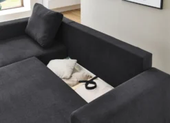 Polsterecke mit Bettfunktion und Bettkasten