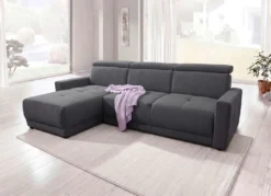 Polsterecke mit Longchair und verstellbaren Kopfstützen