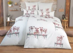 Polycotton-Bettwäsche-Garnitur mit Reißverschluss