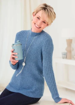 Pullover aus Bouclégarn