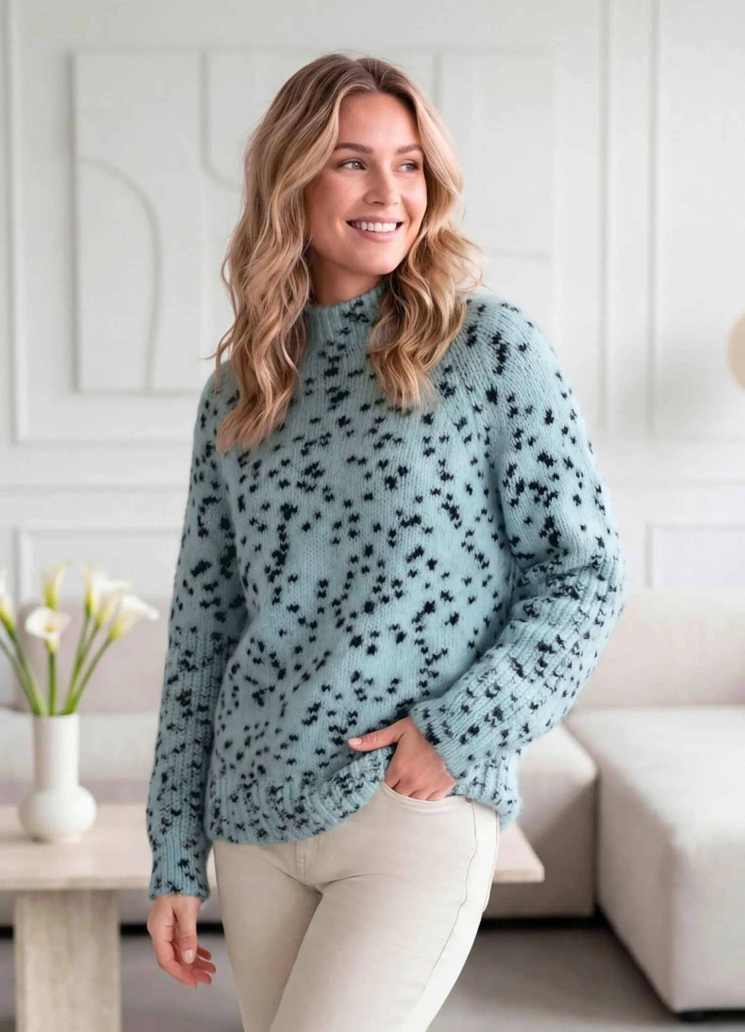 Pullover aus flauschigem Effektgarn