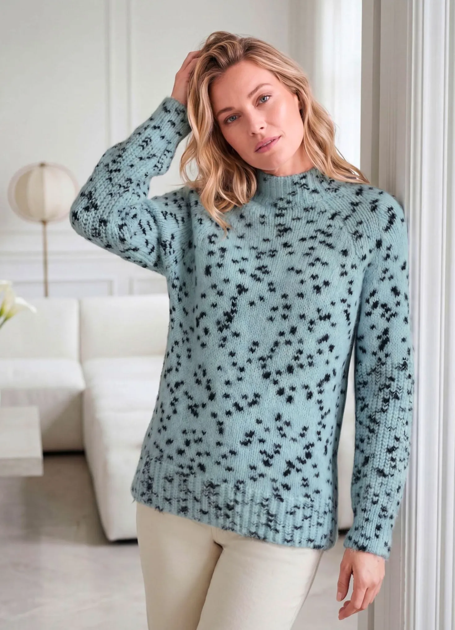 Pullover aus flauschigem Effektgarn