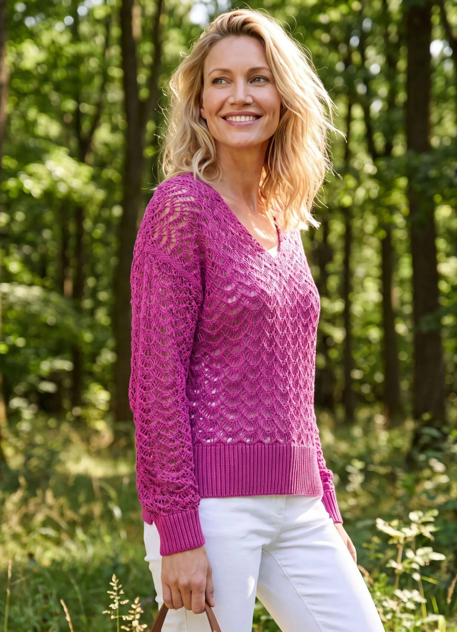 Pullover aus hochwertigem Glanzeffektgarn