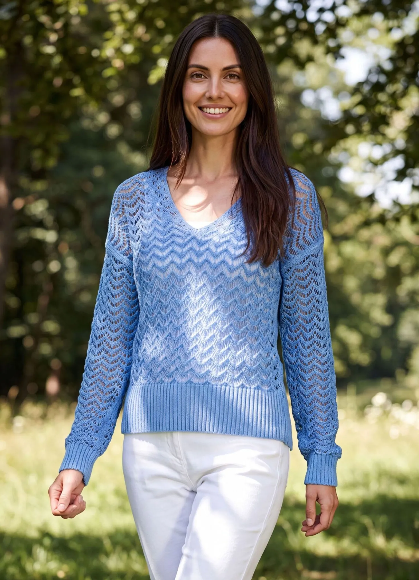 Pullover aus hochwertigem Glanzeffektgarn