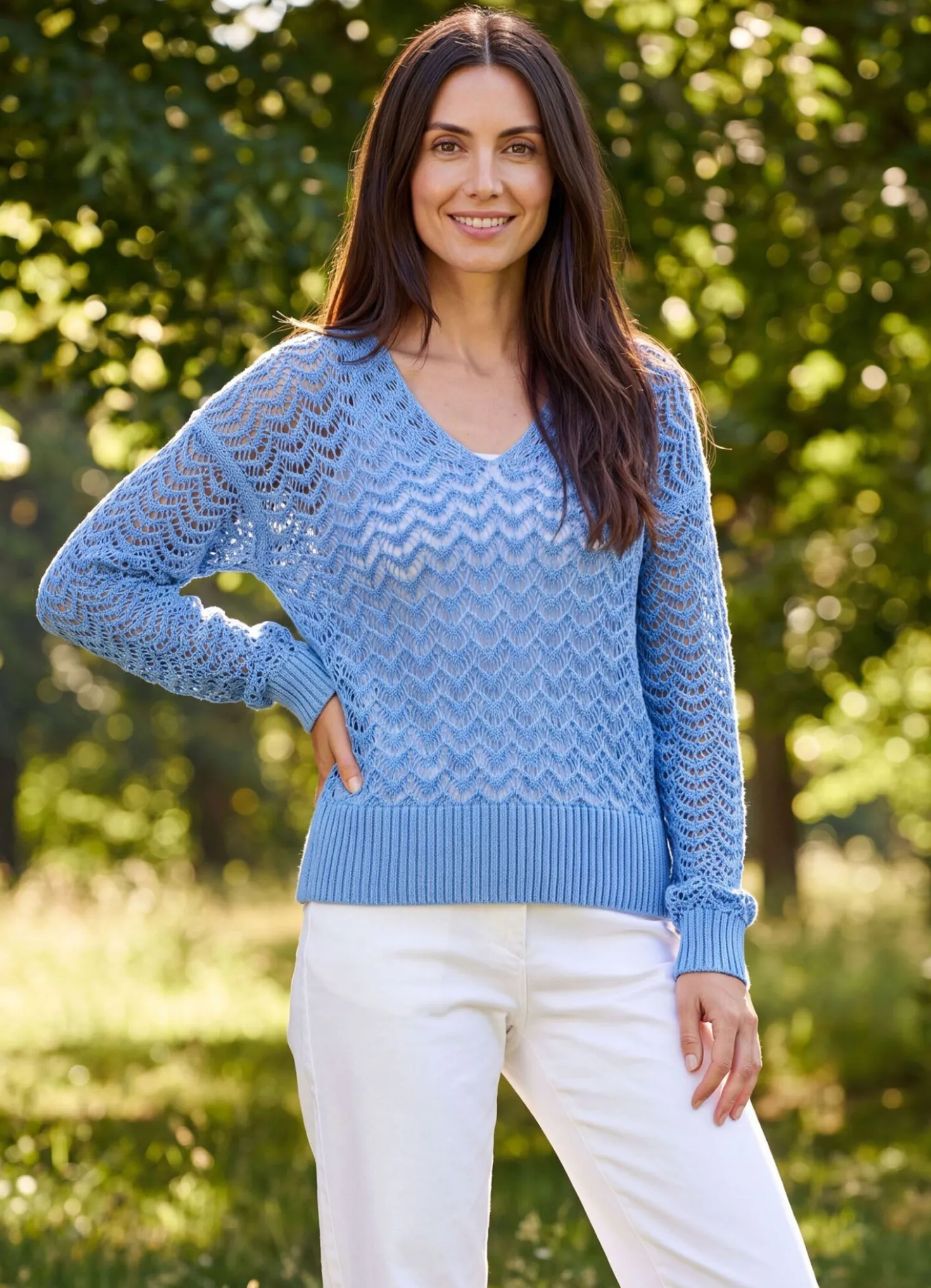 Pullover aus hochwertigem Glanzeffektgarn