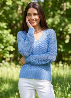 Pullover aus hochwertigem Glanzeffektgarn