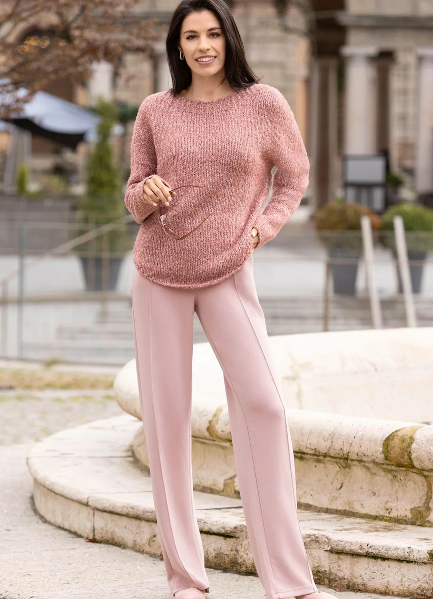 Pullover aus Melangegarn
