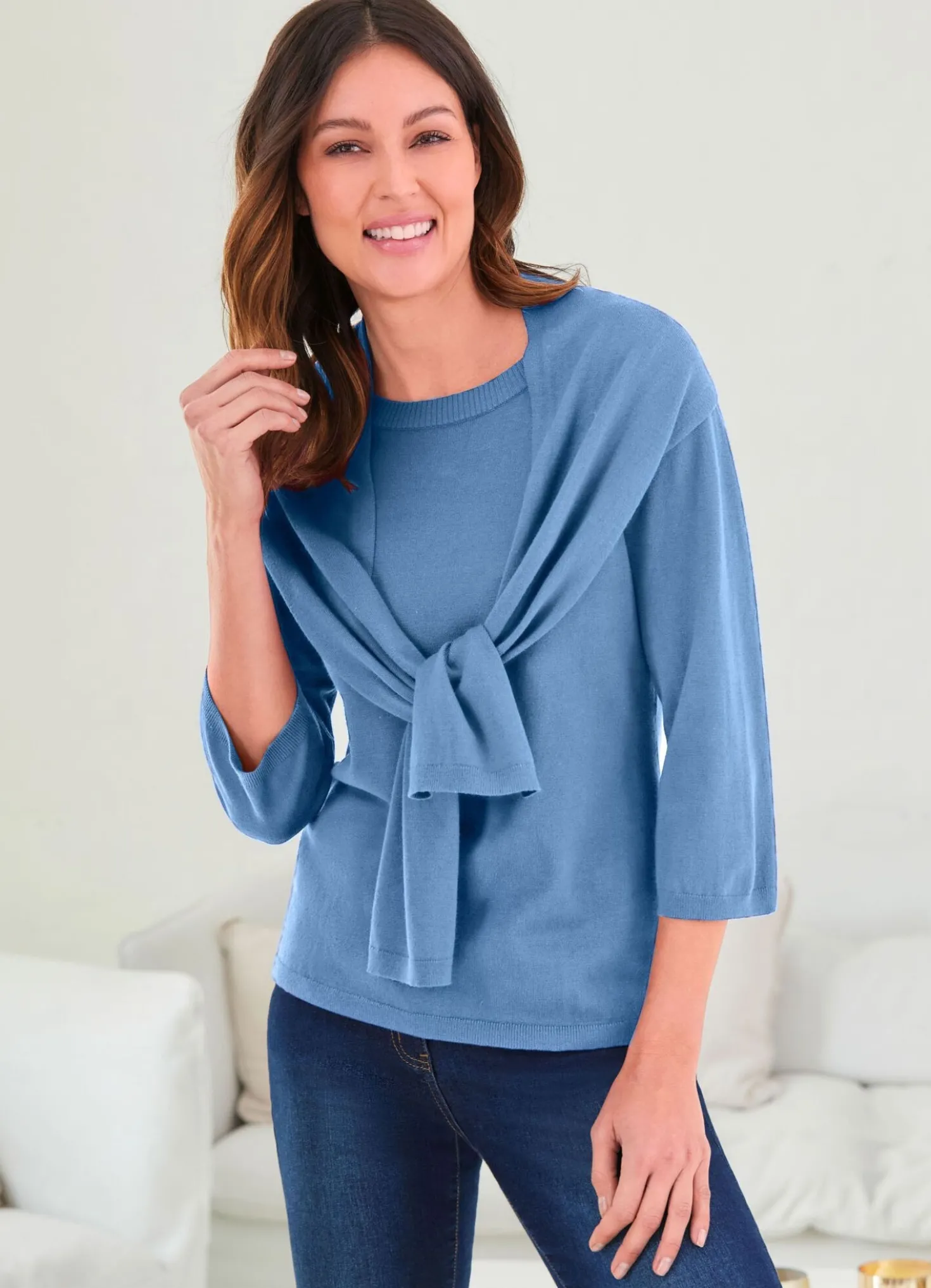 Pullover in Doppel-Optik