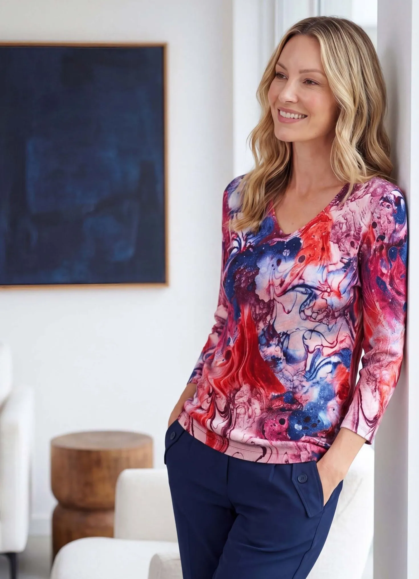 Pullover in Feinstrick