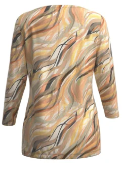 Pullover in Feinstrick mit Alloverdruck