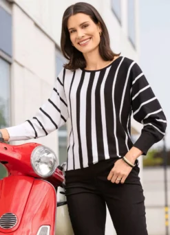 Pullover in Fledermausform