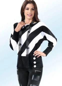 Pullover in Fledermausform