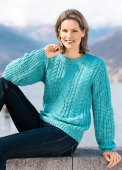Pullover in Grobstrick