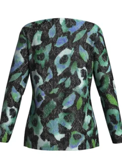 Pullover in Jacquard-Feinstrick mit edlem Glanzfaden