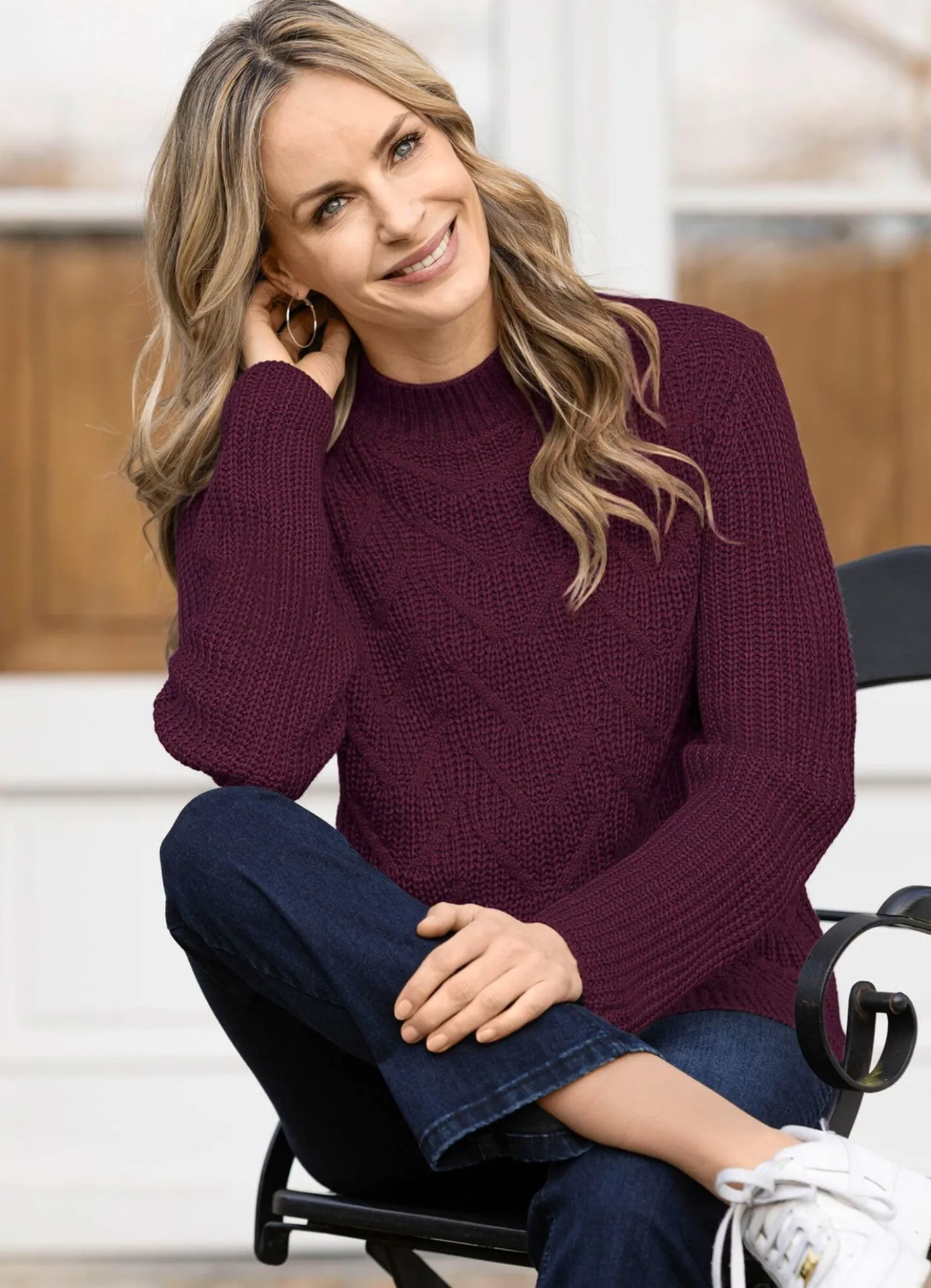 Pullover in Perlfang