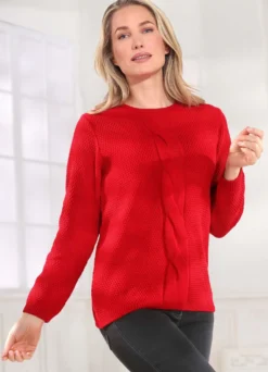 Pullover in Reiskornstrick